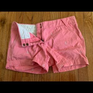 J. Crew City Fit Coral Anchor Chino Shorts